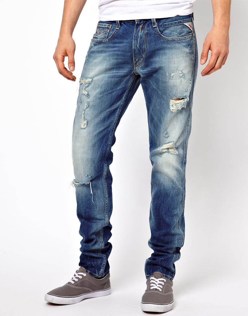 levi 514 ripped jeans