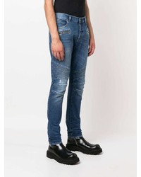 Balmain Ribbed Detail Skinny Jeans