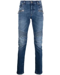 Balmain Ribbed Detail Skinny Jeans