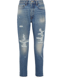 Frame Rigid Re Release Le Original Skinny Distressed High Rise Jeans Mid Denim