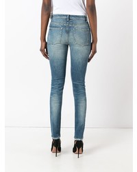 Saint Laurent Ripped Detail Jeans