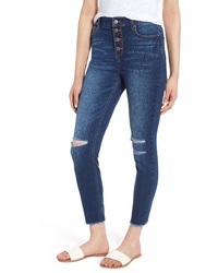 Tinsel Ripped High Waist Ankle Skinny Jeans