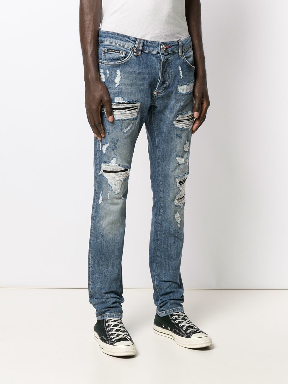 Philipp Plein Ripped Jeans, $599 | farfetch.com | Lookastic