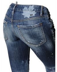 Dsquared2 Ripped Medium Waist Skinny Denim Jeans