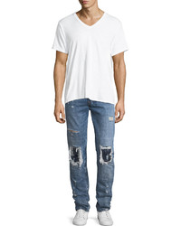 True Religion Rocco Distressed Relaxed Skinny Jeans
