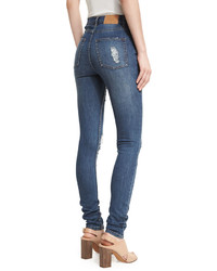 Cheap Monday Second Skin Distressed Skinny Jeans