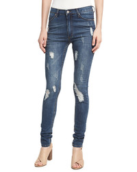 Cheap Monday Second Skin Distressed Skinny Jeans