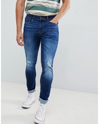 Burton Menswear Skinny Fit Jeans In Mid Wash