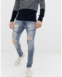 Hermano Skinny Jeans With Embroidery