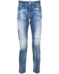 DSQUARED2 Stonewashed Distressed Skinny Jeans