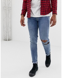 Cheap Monday Super Skinny Him Spray Jeans In Blue