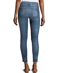 7 For All Mankind The Ankle Distressed Skinny Jeans