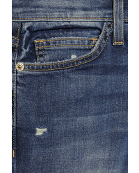 Current/Elliott The Ankle Skinny Distressed Mid Rise Jeans