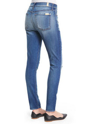 7 For All Mankind The Ankle Skinny Fit Destroyed Jeans