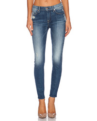 7 For All Mankind The Knee Hole Ankle Skinny