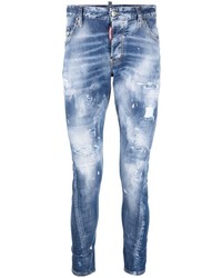 DSQUARED2 Twisted Seam Distressed Skinny Jeans