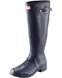 Hunter Boot Original Tour Buckled Welly Boot Navy