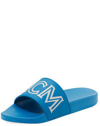 MCM Rubber Logo Slide Sandal