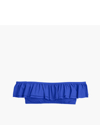 Blue Ruffle Bikini Top