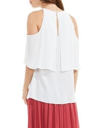 Vince Camuto Cold Shoulder Ruffled Blouse
