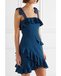 Rebecca Vallance Gean Ruffled Stretch Crepe Mini Dress