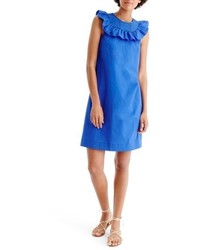 J.Crew Petite Ruffle Neck Dress