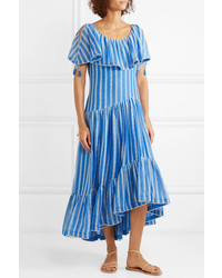 Tory Burch Med Ruffled Broderie Anglaise Cotton And Voile Maxi Dress