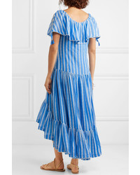 Tory Burch Med Ruffled Broderie Anglaise Cotton And Voile Maxi Dress