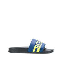 Gcds Logo Embossed Slide On Sandals