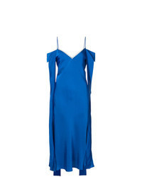 Blue Satin Cami Dress