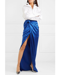 Balenciaga Satin Wrap Maxi Skirt