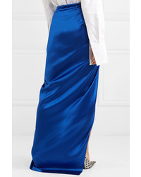 Balenciaga Satin Wrap Maxi Skirt