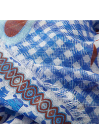 Etro Paisley Print Modal Linen And Silk Blend Scarf