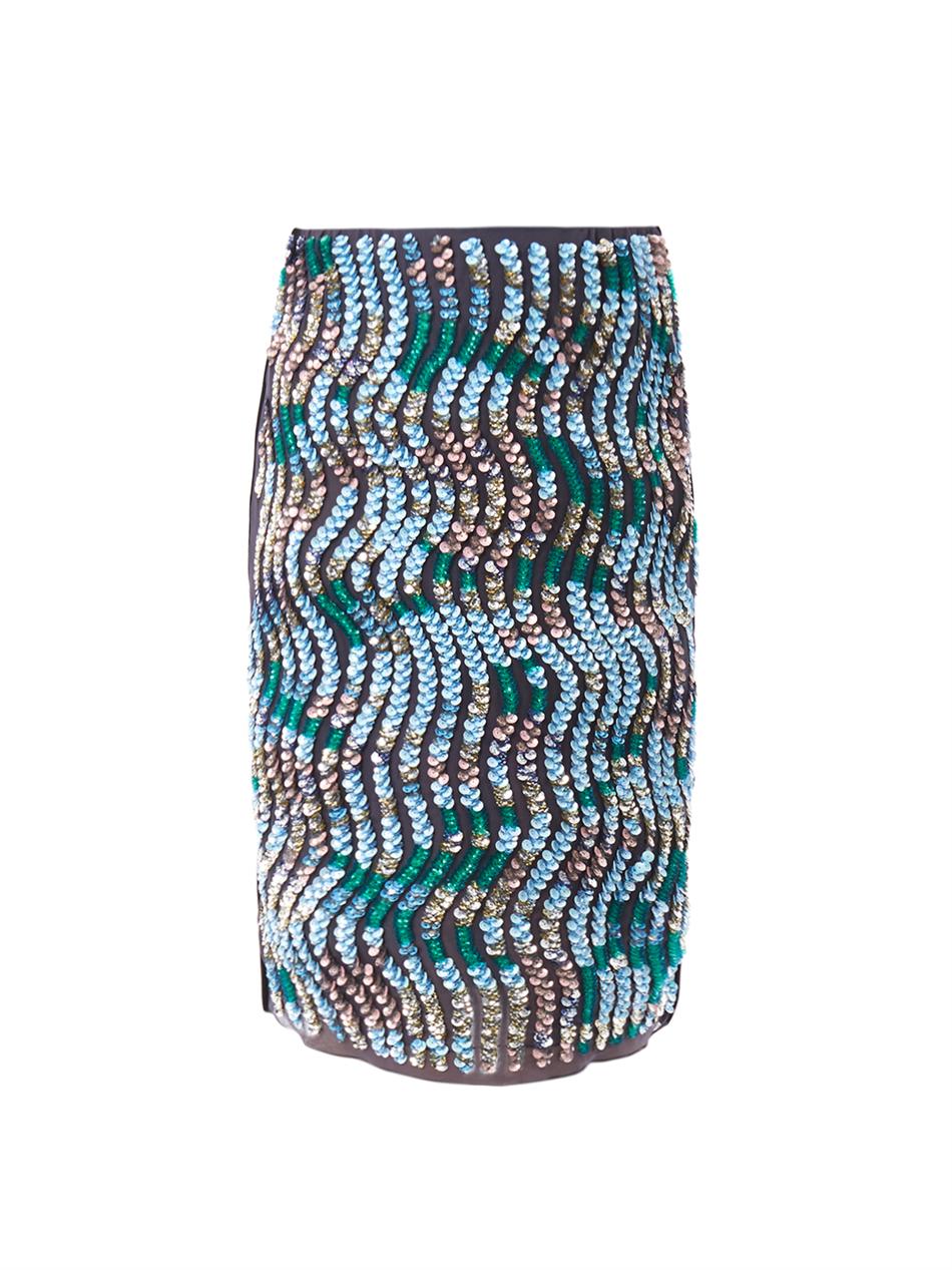 Peter Pilotto Wave Sequin Embellished Pencil Skirt, $365 ...