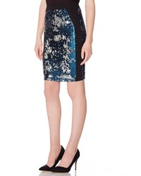 The Limited Sequin Inset Pencil Skirt