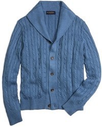 Brooks Brothers Shawl Collar Cable Knit Cardigan