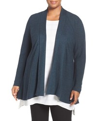 Eileen Fisher Plus Size Long Triblend Knit Cardigan