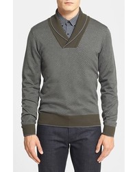 Hugo Boss Boss Dangelo Regular Fit Merino Wool Shawl Collar Sweater