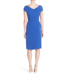 Adrianna Papell Ruched Matte Stretch Crepe Sheath Dress 120