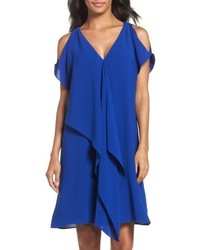 Adrianna Papell Cold Shoulder Draped Shift Dress