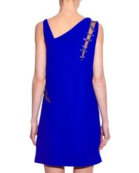 Versace Cut Out Embellished Crepe Dress