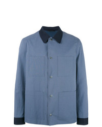 Gieves & Hawkes Contrast Shirt Jacket Blue