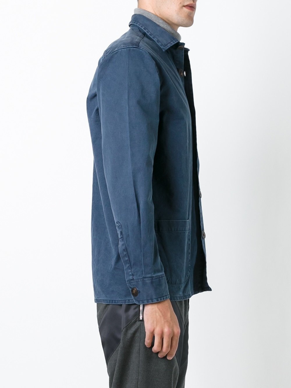 Schnaydermans Overshirt Overdyed One Shirt Blue, $256 | farfetch