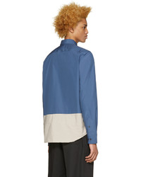 Marni Blue Contrast Panel Shirt