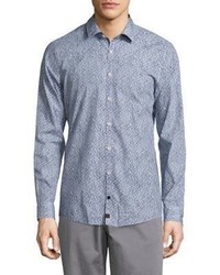 Strellson Casual Slim Fit Point Collar Cotton Shirt