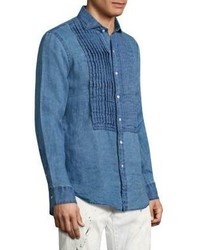 Polo Ralph Lauren Slim Fit Pintuck Linen Shirt