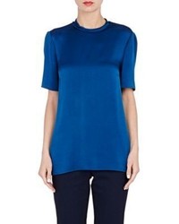 Lanvin Short Sleeve Blouse Blue Size 46fr