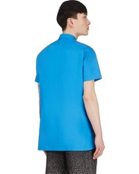 Raf Simons Blue Metal Trimmed Shirt