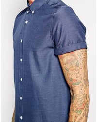 Asos Brand Smart Shirt In Short Sleeve With Tonic