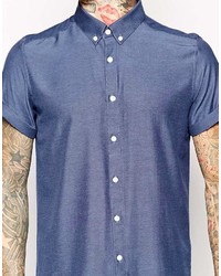 Asos Brand Smart Shirt In Short Sleeve With Tonic